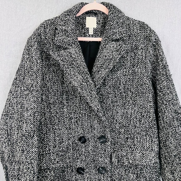 H&M Monteco S Collared Full Length Transition Fall Winter Coat Sustainable - Picture 9 of 16